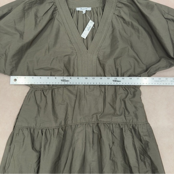 Madewell Puff-Sleeve Midi Dress in Poplin • size xs • NT402 • NWT - Picture 7 of 16